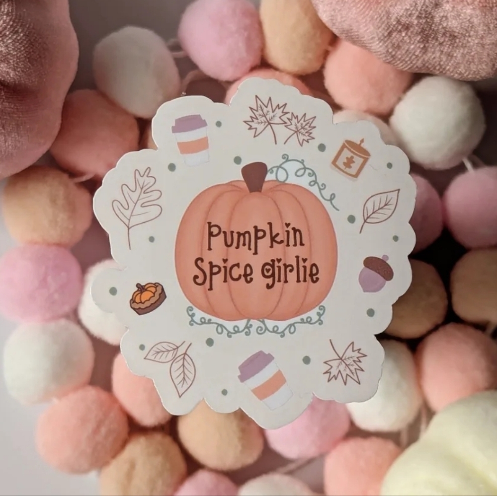 Pumpkin Spice Girlie Fall Vinyl Sticker